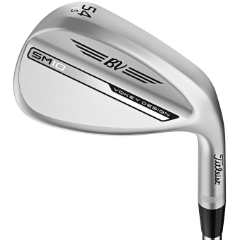 Titleist Vokey SM10 Tour Chrome 58° Lob Wedge für Herren, Rechtshand, mit Nippon 880 AMC Chrome Stahlschaft in Std. Länge, Regular (101.0g), mit LAMKIN Crossline, black-white Griff in Std. Stärke