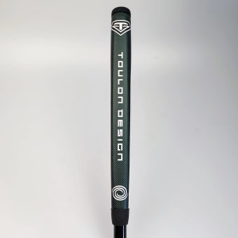 Odyssey Toulon Design Le Mans Putter für Herren, Rechtshand, mit Odyssey Stroke Lab Bi-Matrix 3GEN Green Schaft in 34 Inch, mit Toulon Design Slim Pistol 22, green-black-white Griff in Std. Stärke