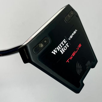 Odyssey White Hot Versa Twelve Putter für Herren, Linkshand, mit Odyssey Stroke Lab 3GEN Red 70 Class Schaft in 34 Inch, mit Odyssey Pistol, black-red Griff in Std. Stärke