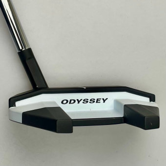 Odyssey White Hot Versa Seven S Putter für Herren, Rechtshand, mit Odyssey Stroke Lab 3GEN Red 70 Class Schaft in 35 Inch, mit Odyssey Pistol, black-red Griff in Std. Stärke