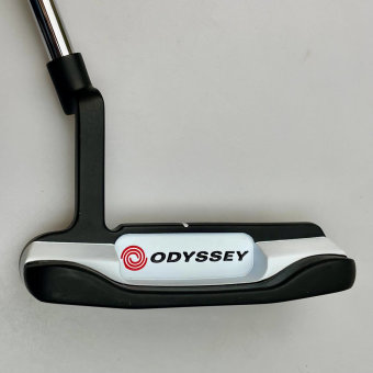 Odyssey White Hot Versa One CH Putter für Herren, Rechtshand, mit Odyssey Stroke Lab 3GEN Red 70 Class Schaft in 34 Inch, mit Odyssey Pistol, black-red Griff in Std. Stärke