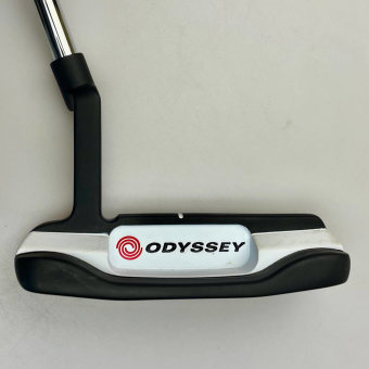 Odyssey White Hot Versa One CH Putter für Herren, Rechtshand, mit Odyssey Stroke Lab 3GEN Red 70 Class Schaft in 34 Inch, mit Odyssey Pistol, black-red Griff in Std. Stärke