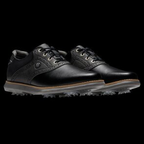 FootJoy FJ Traditions, wasserdichte Golfschuhe mit Spikes, für Damen, Wide, schwarz