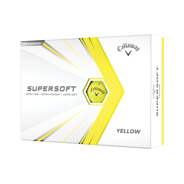 12 Stk. Callaway Supersoft 2021 Golfb&auml;lle, gelb