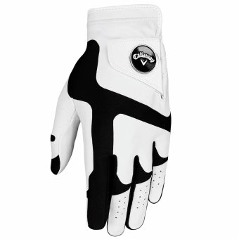 Callaway Opti Fit Golfhandschuh für Rechtshänderinnen, Einheitsgröße (S-XL), weiß-schwarz