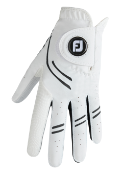 FootJoy GTXtreme Golfhandschuh für Rechtshänder (getragen an der linken Hand), weiß-schwarz, Größe M