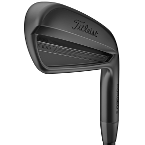 Titleist T100 Black Vapor Limited Release Eisensatz für Herren, Rechtshand, Eisen #4-PW (7 Schläger), mit Mitsubishi ChemicaL MMT 125 Graphitschaft in Std. Länge, Stiff (124.0g), mit IOMIC Sticky 2.0, white-black Griff in Std. Stärke