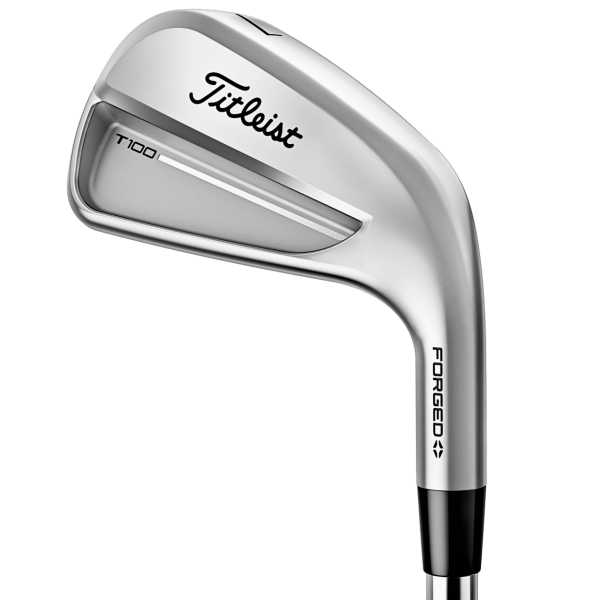 Titleist T100 Eisensatz für Herren, Rechtshand, Eisen #4-PW (7 Schläger) mit True Temper AMT Tour White Std. Stahlschaft in Std. Länge, X-Stiff (107.0g → 130.0g), mit Golf Pride MCC, black-black Griffen in Midsize Griffstärke