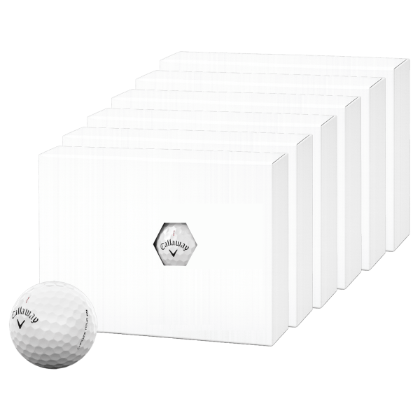6 Dtz. (72 Stk.) Vorteilspaket - Callaway Chrome Tour Triple Diamond Golfbälle in White Boxes