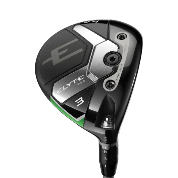 Callaway Elyte Triple Diamond Fairwayholz 5 (18.0°) für Herren, Rechtshand, mit Mitsubishi Chemical Tensei 1K Black 75 Std. Graphitschaft in Std. Länge (42.75 Inch), Stiff (75.0g), mit Golf Pride Tour Velvet 360 CHEV, black-grey Std. Griff in Std. Stärke