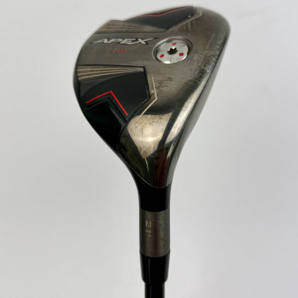 Callaway APEX UW Utility Fairwayholz (21.0°) für Herren, Rechtshand, mit Mitsubishi Chemical MMT 70 Graphitschaft in Std. Länge (41.00 Inch), Regular (70.0g), mit Golf Pride for Callaway ZGRIP CHEV, black-silver Griff in Std. Stärke