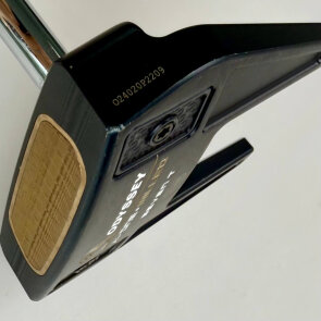 Odyssey Ai-ONE Milled Seven T DB Putter für Herren, Rechtshand, mit Odyssey Stroke Lab SL90 Schaft in 34 Inch, mit Odyssey Ai-ONE Milled Pistol, navy-white-gold Griff in Std. Stärke
