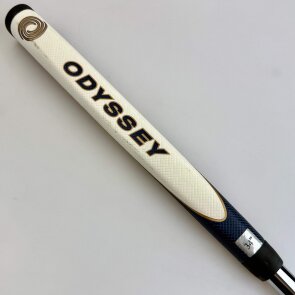 Odyssey Ai-ONE Milled Seven T DB Putter für Herren, Rechtshand, mit Odyssey Stroke Lab SL90 Schaft in 34 Inch, mit Odyssey Ai-ONE Milled Pistol, navy-white-gold Griff in Std. Stärke