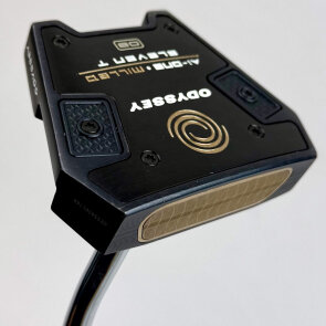 Odyssey Ai-ONE Milled Eleven T DB Putter für Herren, Rechtshand, mit Odyssey Stroke Lab SL90 Schaft in 34 Inch, mit Odyssey Ai-ONE Milled Pistol, navy-white-gold Griff in Std. Stärke