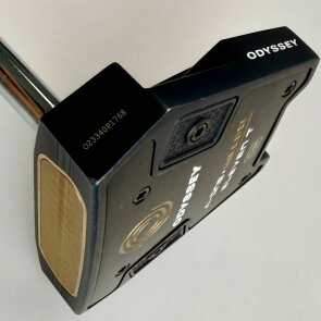 Odyssey Ai-ONE Milled Eleven T DB Putter für Herren, Rechtshand, mit Odyssey Stroke Lab SL90 Schaft in 34 Inch, mit Odyssey Ai-ONE Milled Pistol, navy-white-gold Griff in Std. Stärke