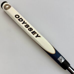 Odyssey Ai-ONE Milled Eleven T DB Putter für Herren, Rechtshand, mit Odyssey Stroke Lab SL90 Schaft in 34 Inch, mit Odyssey Ai-ONE Milled Pistol, navy-white-gold Griff in Std. Stärke