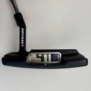 Odyssey Ai-ONE Double Wide CH Putter für Herren, Rechtshand, mit Odyssey Stroke Lab SL90 Schaft in 34 Inch, mit Odyssey Ai-ONE Pistol, navy-white-blue Griff in Std. Stärke