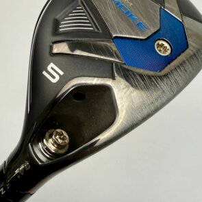 Callaway Paradym Ai Smoke Hybrid 5 (24.0°) für Herren, Rechtshand, mit Project X CYPHER 2.0 SIXTY Std. Graphitschaft in Std. Länge (39.375 Inch), Regular (69.0g), mit LAMKIN Crossline 360 CHEV black-silver-grey cap, Std. Griff in Std. Stärke