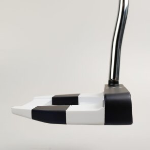 Odyssey Ai-ONE Jailbird Mini DB Putter für Herren, Rechtshand, mit Odyssey SL 90 Std. Stahlschaft in 35.00 Inch Schaftlänge, mit Odyssey Ai-ONE Pistol, white-blue Std. Griff in Std. Stärke