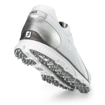 FootJoy Pro/SL, wasserdichte Golfschuhe ohne Spikes, für Herren, weiß-silber