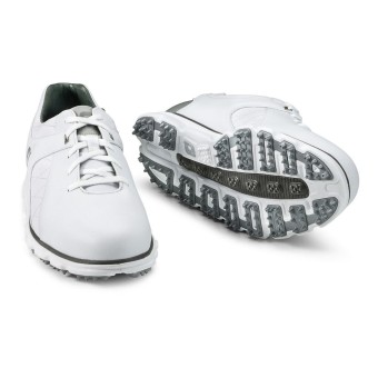 FootJoy Pro/SL, wasserdichte Golfschuhe ohne Spikes, für Herren, weiß-silber, Größe 44.5