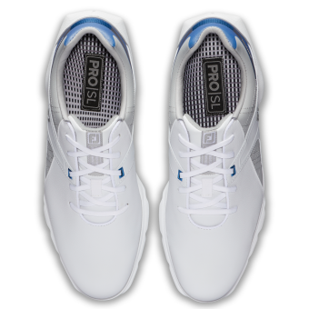 FootJoy Pro/SL, wasserdichte Golfschuhe ohne Spikes, f&uuml;r Herren, wei&szlig;-blau