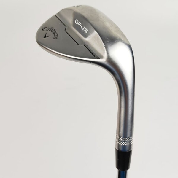 Callaway OPUS Brushed Chrome 58.0° Lob Wedge für Herren, Rechtshand, T-Grind (6.0° Bounce) mit True Temper Dynamic Gold MID 115 Std. Stahlschaft in Std. Länge (35.00 Inch), Wedge Flex (115.0g), mit Golf Pride Tour Velvet, grey Std. Griff in Std. Stärke