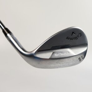 Callaway OPUS Brushed Chrome 58.0° Lob Wedge für Herren, Rechtshand, T-Grind (6.0° Bounce) mit True Temper Dynamic Gold MID 115 Std. Stahlschaft in Std. Länge (35.00 Inch), Wedge Flex (115.0g), mit Golf Pride Tour Velvet, grey Std. Griff in Std. Stärke
