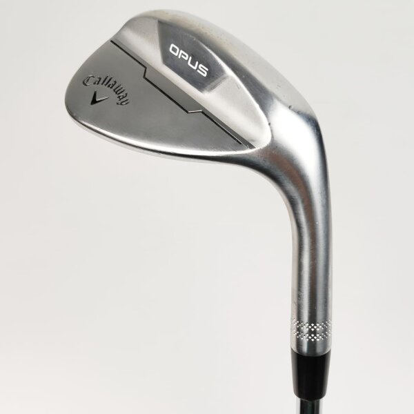 Callaway OPUS Brushed Chrome 58.0° Lob Wedge für Herren, Rechtshand, S-Grind (10.0° Bounce) mit True Temper Dynamic Gold MID 115 Std. Stahlschaft in Std. Länge (35.00 Inch), Wedge Flex (115.0g), mit Golf Pride Tour Velvet, grey Std. Griff in Std. Stärke