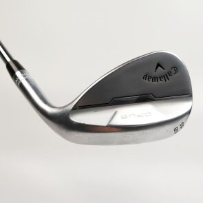 Callaway OPUS Brushed Chrome 58.0° Lob Wedge für Herren, Rechtshand, S-Grind (10.0° Bounce) mit True Temper Dynamic Gold MID 115 Std. Stahlschaft in Std. Länge (35.00 Inch), Wedge Flex (115.0g), mit Golf Pride Tour Velvet, grey Std. Griff in Std. Stärke