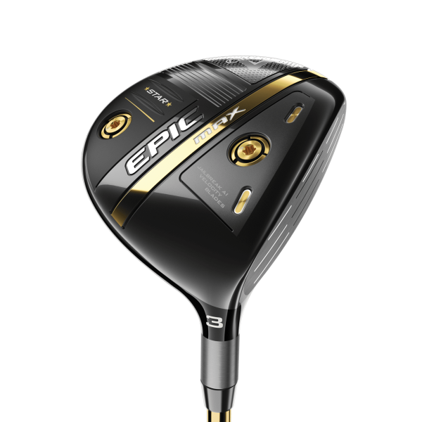 Callaway Epic MAX Star Custom Fairwayholz #3 (15.0°) für Herren, Rechtshand, mit UST Mamiya ATTAS Speed Series T1100 40 Graphitschaft in Std. Länge (43.00 Inch), Lite (48.0g), mit Callaway Diamond Universal, black-blue cap Custom Griff in Std. Stärke