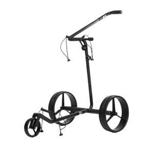JuCad Carbon drive Classic 3.0 Elektrotrolly in mattem schwarz, mit 45 Loch Akku, inkl. Magnetsteckverbindung zum Powerpack, Griffschutz, Golfschirm mit UV-Schutz, Scorekartenhalter (schwarz) und Transporttragetasche