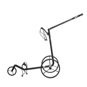 JuCad Carbon drive Classic 3.0 Elektrotrolly in mattem schwarz, mit 45 Loch Akku, inkl. Magnetsteckverbindung zum Powerpack, Griffschutz, Golfschirm mit UV-Schutz, Scorekartenhalter (schwarz) und Transporttragetasche