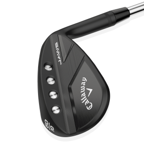 Callaway JAWS Full Toe Raw Face Black Plasma 58.0° Lob Wedge für Herren, Rechtshand, mit True Temper Dynamic Gold Spinner 115 Stahlschaft in Std. Länge (35.00 Inch), Stiff (115.0g), mit LAMKIN for Callaway UTx CHEV, grey-black Griff in Std. Griffstärke