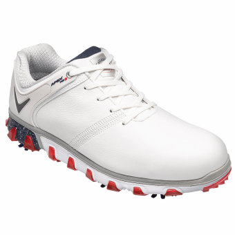 Callaway APEX Series APEX Pro S, wasserdichte Golfschuhe mit Spikes, f&uuml;r Herren, wei&szlig;-rot-blau