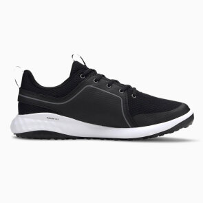 PUMA Grip Fusion Sport 2.0 Golfschuhe für Herren, schwarz - ohne Spikes, schwarzes Mesh-Obermaterial mit weißer Gummisohle, schmale Passform