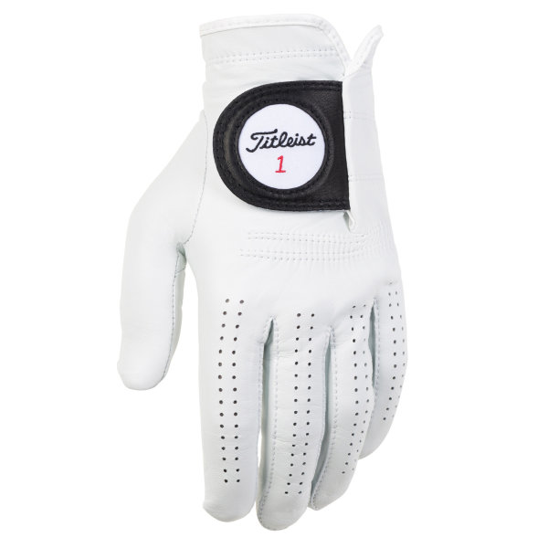 Titleist Players Golfhandschuh für Linkshänder (getragen an der rechten Hand), weiß, Größe ML