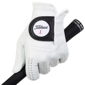 Titleist Players Golfhandschuh für Linkshänder (getragen an der rechten Hand), weiß, Größe ML