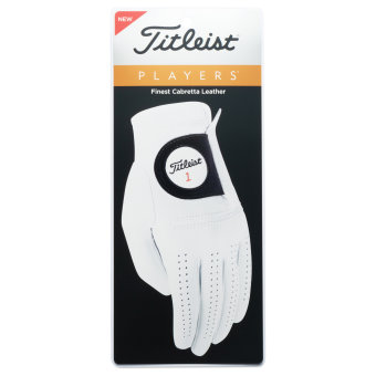 Titleist Players Golfhandschuh aus weichem Cabrettaleder, für Damen, weiß mit schwarzen Akzenten