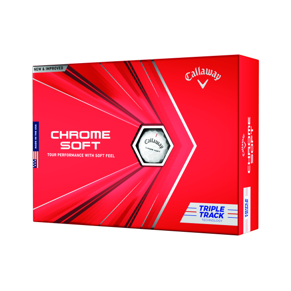 12 Stk. Callaway Chrome Soft Triple Track 2020 Golfb&auml;lle, wei&szlig;