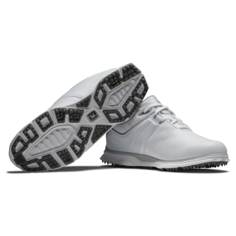 FootJoy Pro/SL, wasserdichte Golfschuhe ohne Spikes, für Damen, weiß-grau, Größe 37