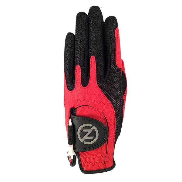 ZERO FRICTION Compression-Fit Golfhandschuh für Kinder/Jugendliche Rechtshänder, in Einheitsgröße (M-XL), Rot