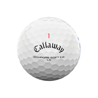 3 Stk. Callaway 2022 Chrome Soft X LS Triple Track Golfb&auml;lle, wei&szlig;, mit innovativer Ausrichtungshilfe, niedrigem Spin und hoher Ballgeschwindigkeit