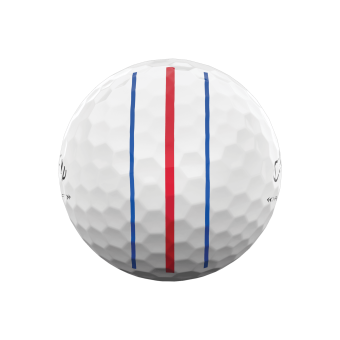 12 Stk. Callaway 2022 Chrome Soft X LS Triple Track Golfbälle, weiß, mit innovativer Ausrichtungshilfe, niedrigem Spin und hoher Ballgeschwindigkeit
