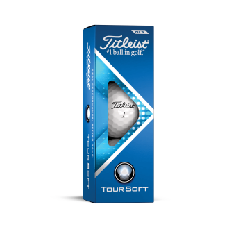 3 Stk. Titleist 2022 Tour Soft Golfbälle, weiß, für ein besonders weiches Schlaggefühl und mehr Länge vom Tee
