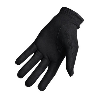FootJoy Rain Grip Regengolfhandschuh für Linkshänder, aus schnelltrocknender QuikDry Funktionsfaser, schwarz, Größe M