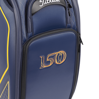 Titleist Tour Bag Limited Edition "150th The Open" Cartbag, mit 5 Fach Divider mit durchgehender Fächertrennung, dunkelblau-gold