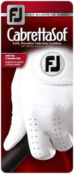 3er Pack FootJoy CabrettaSof Golfhandschuh aus Leder, für Damen, weiß