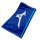 mizuno Golf RB Tour Towel Handtuch, blau-türkis-weiß