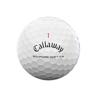 3 Stk. Callaway 2022 Chrome Soft X Triple Track Golfbälle, weiß mit Triple Track Ausrichtungslinien